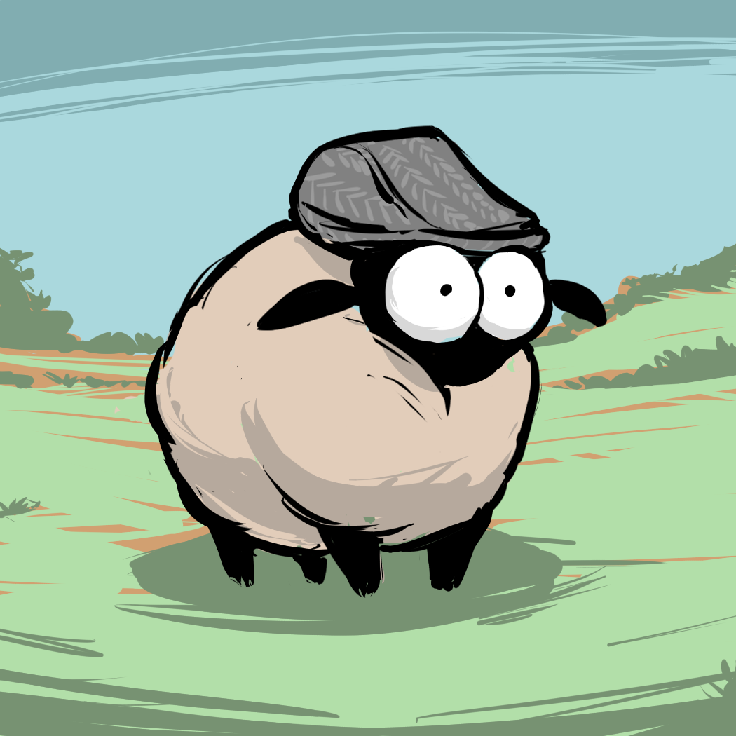 sheep in a wool cap